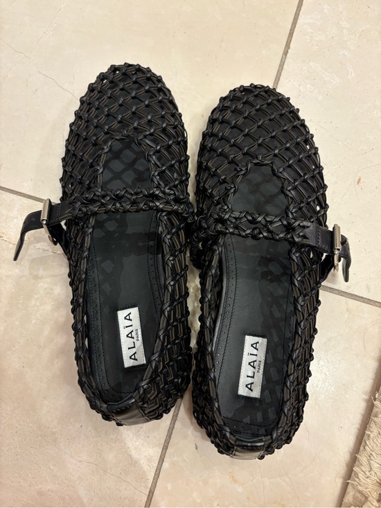 Alaia Shoes - Alaïa Black Woven Leather Mary Jane Flats NIB 39